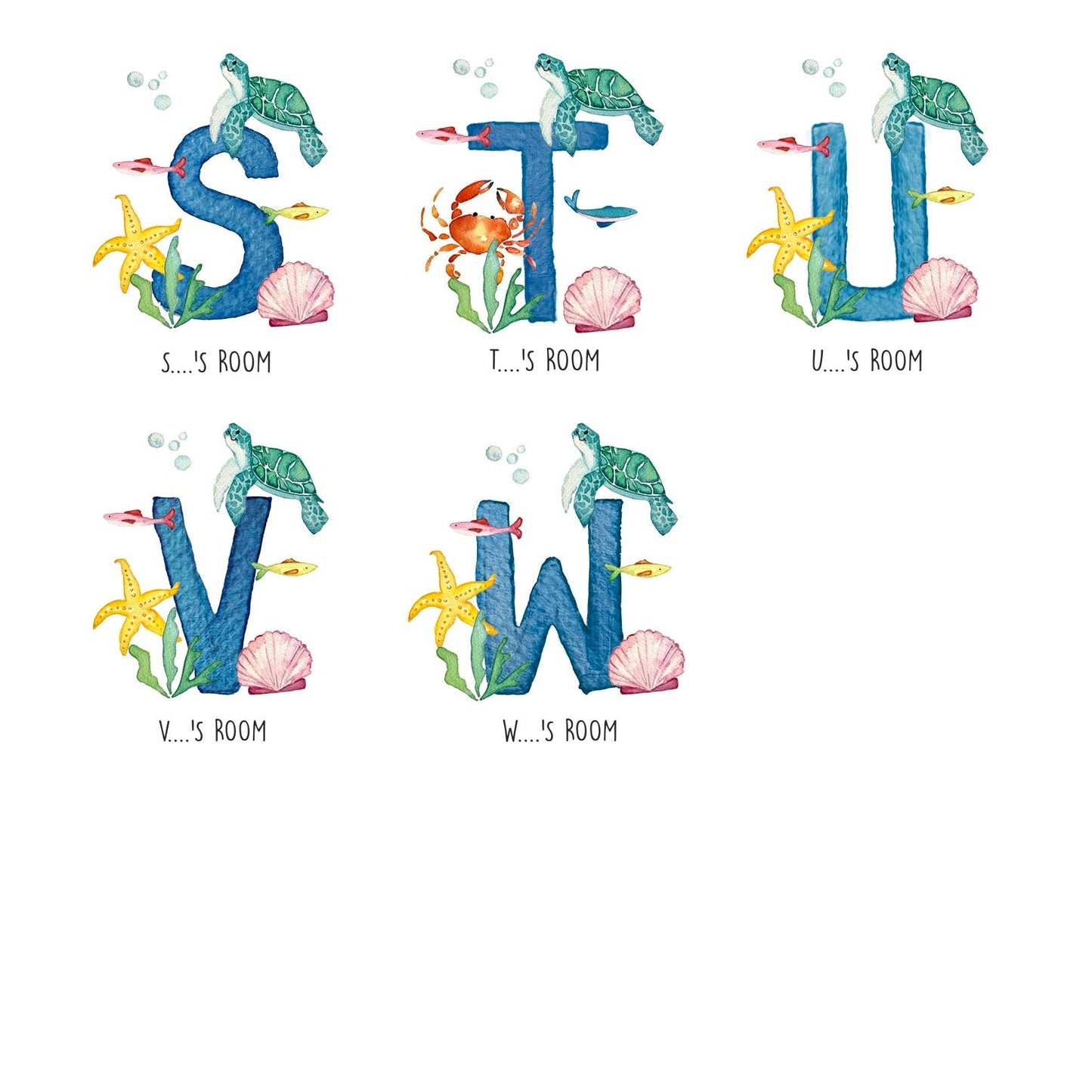 Personalised linen banner | Under The Sea