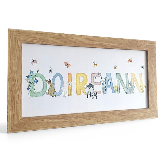Custom Name Print | Irish Countryside