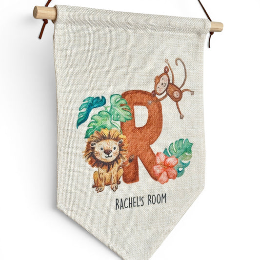 Personalised linen banner | Safari