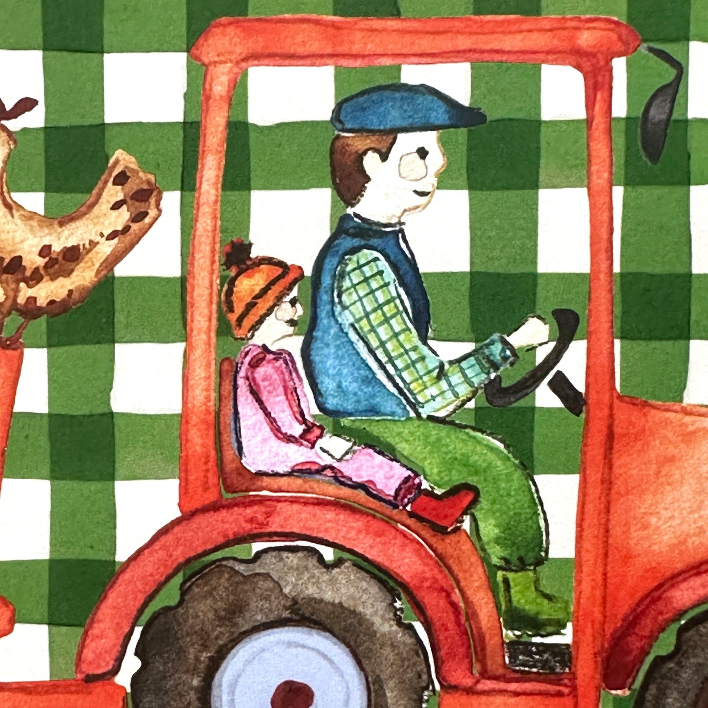 Daddy's Little Helper | Red Tractor | A4