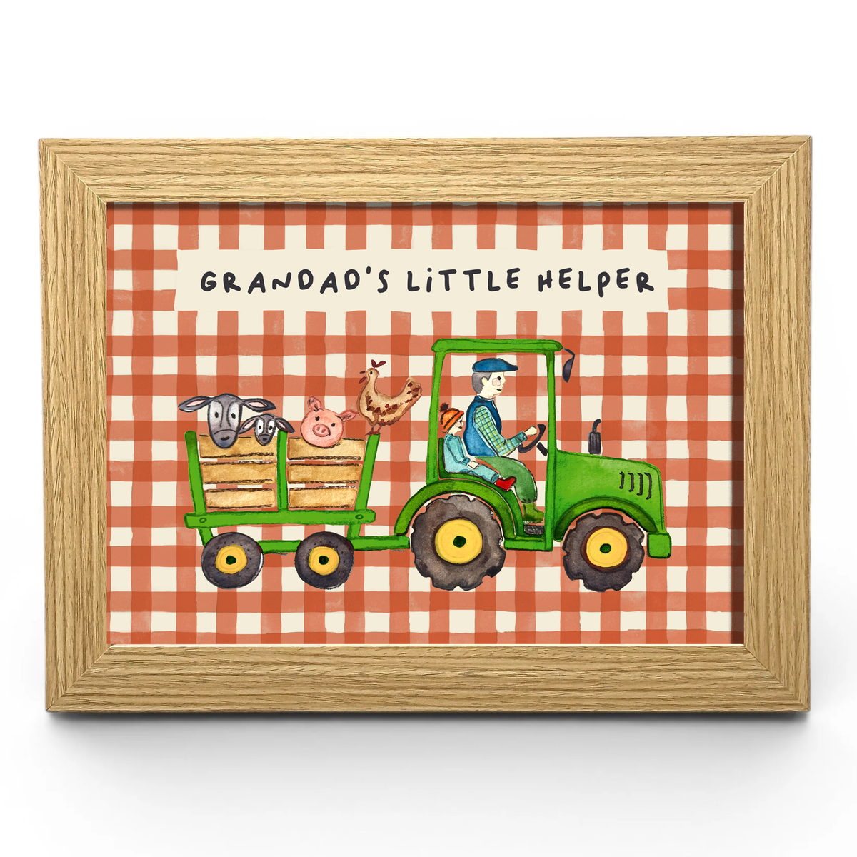 Grandad's Little Helper | Green Tractor | A4