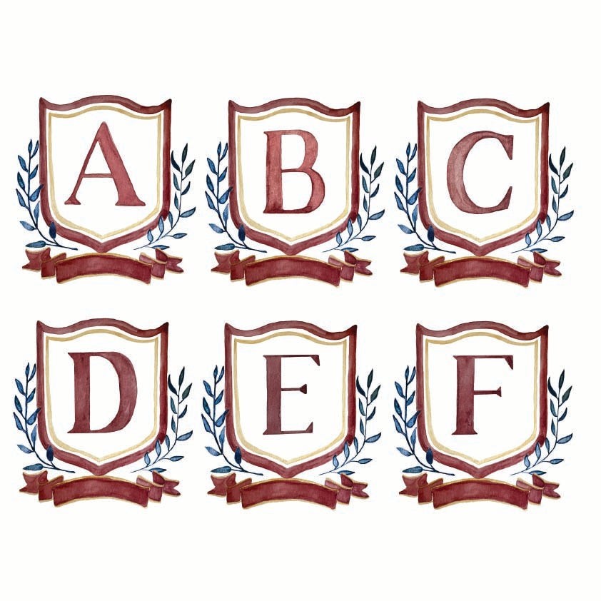 Personalised linen banner | Letter logo