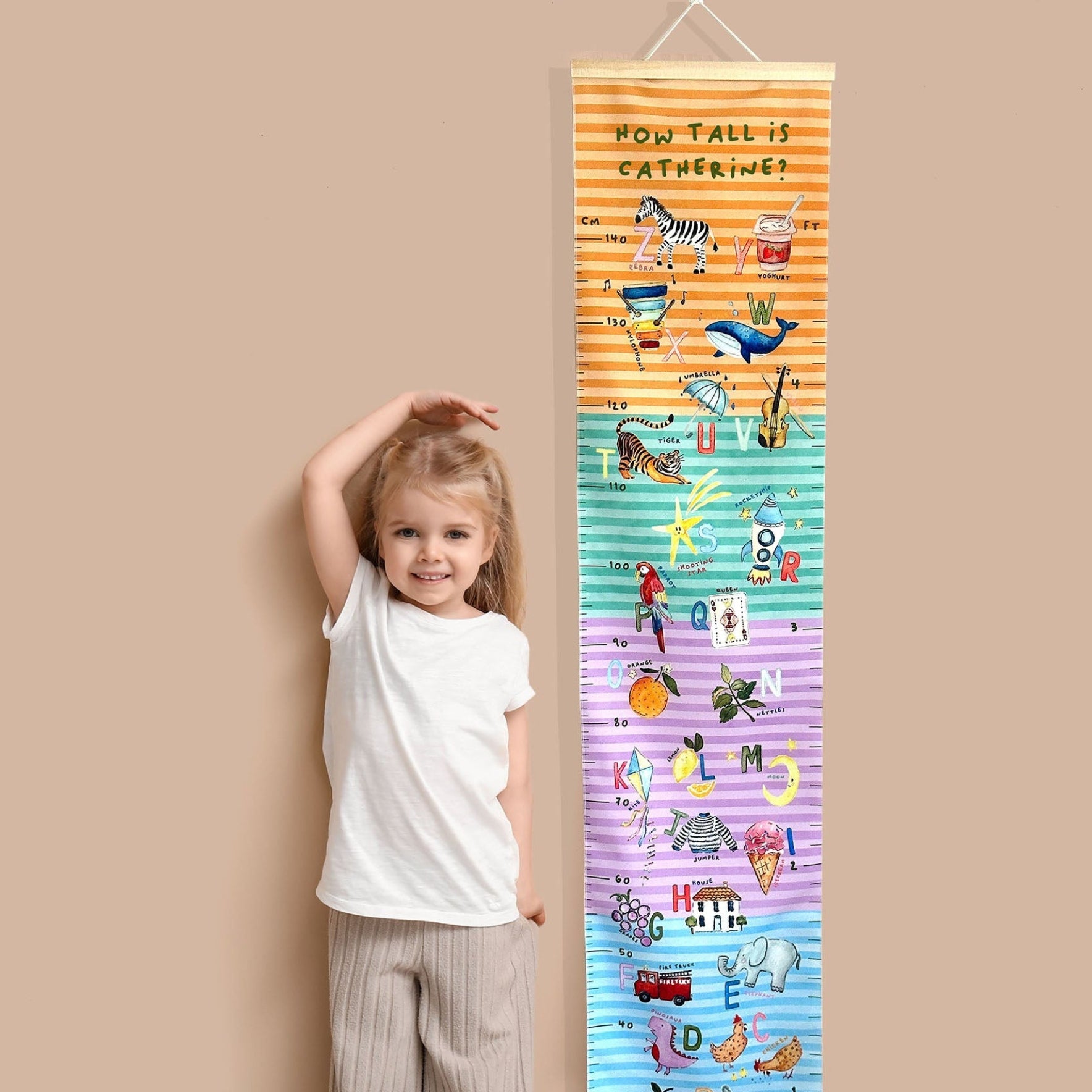 Height Chart | Alphabet – School Bus Studio