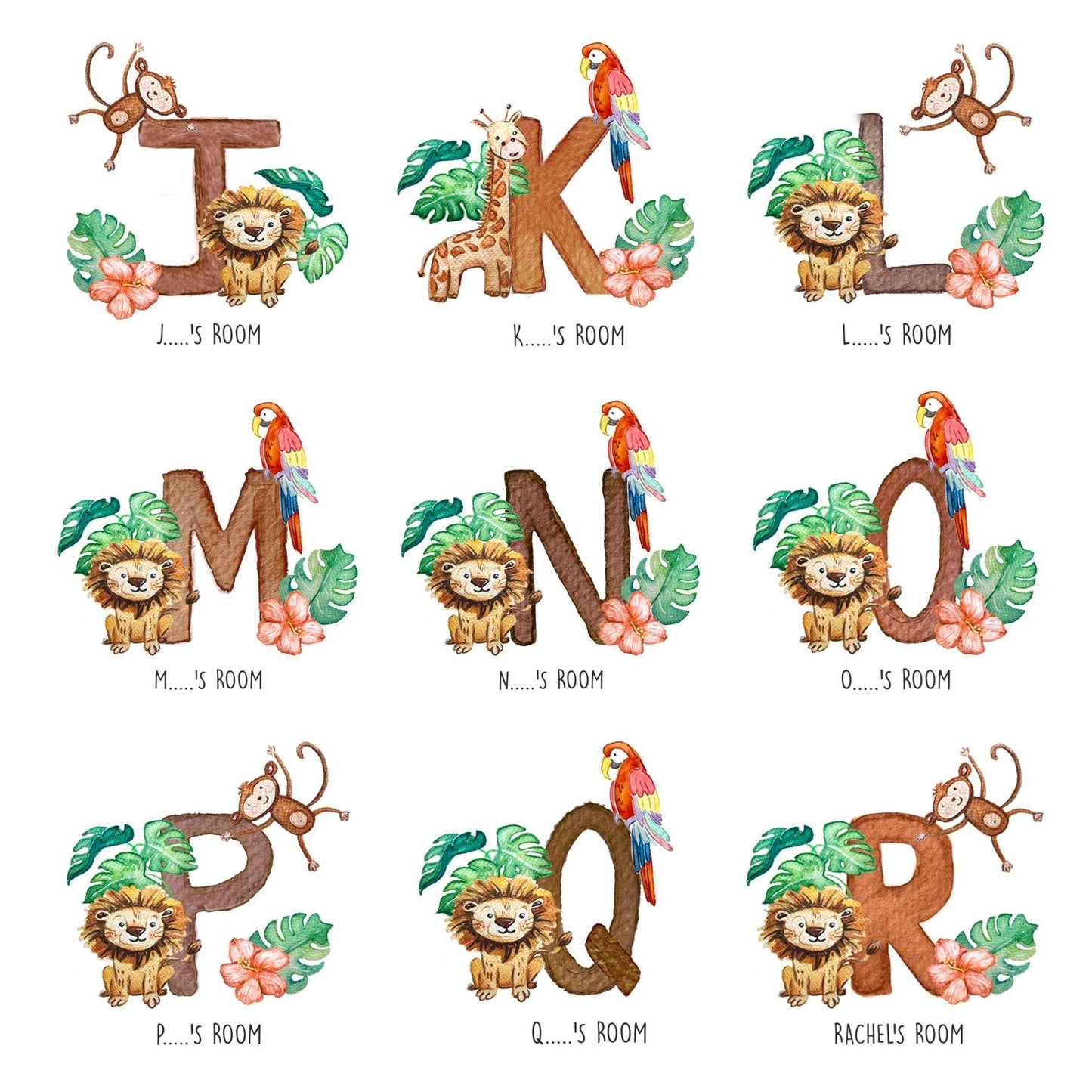 Personalised linen banner | Safari