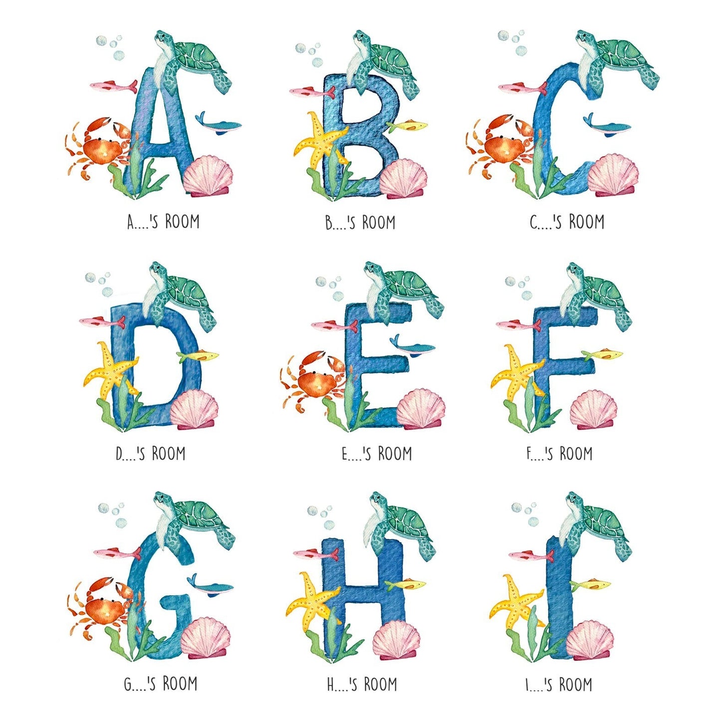 Personalised linen banner | Under The Sea