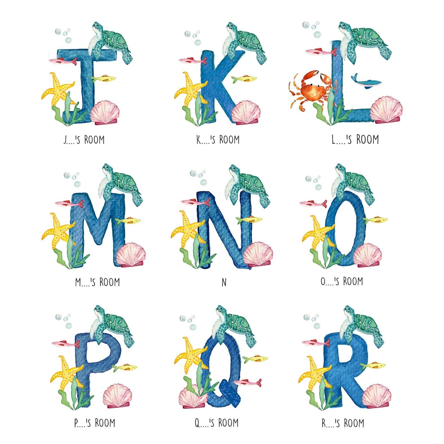 Personalised linen banner | Under The Sea