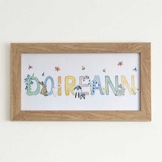 Custom Name Print | Irish Countryside