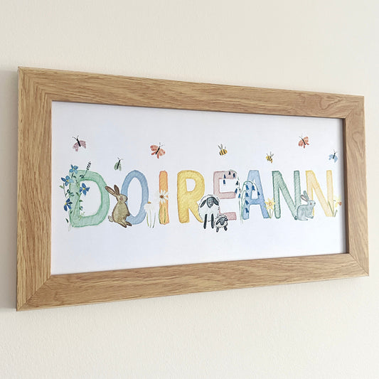 Custom Name Print | Irish Countryside