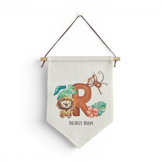 Personalised linen banner | Safari