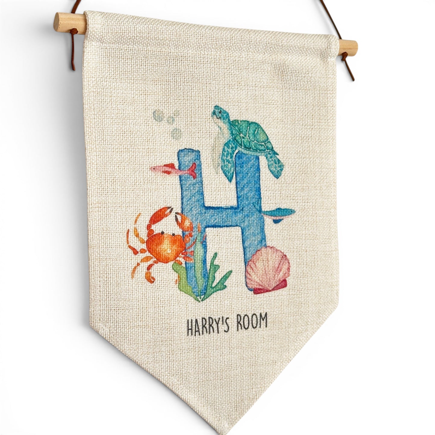 Personalised linen banner | Under The Sea