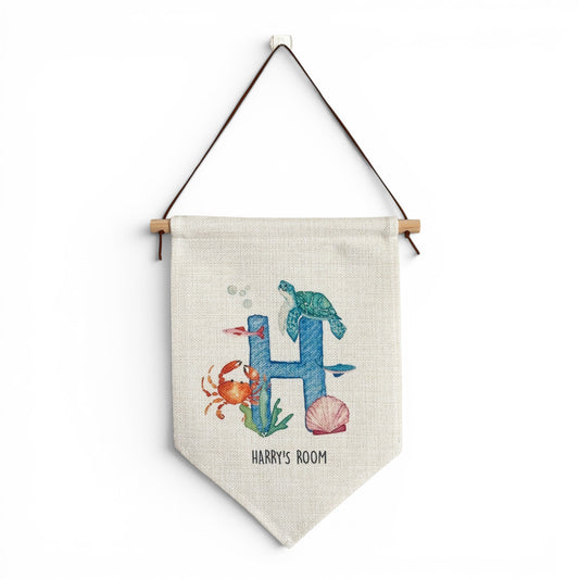 Personalised linen banner | Under The Sea