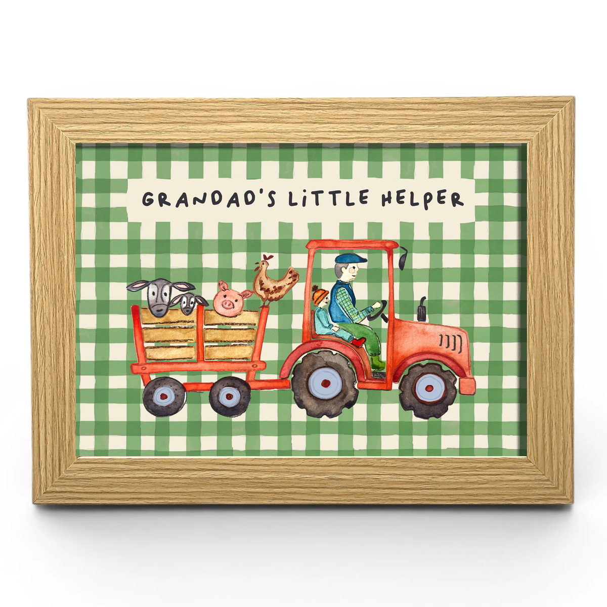 Grandad's Little Helper | Red Tractor | A4