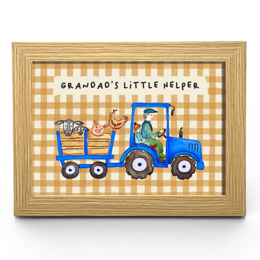 Grandad's Little Helper | Blue Tractor | A4